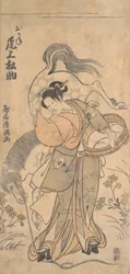 The Actor Onoe Matsusuke in the Role of the Famous Strong Woman Okane, probably 1765