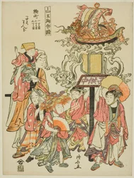 Carrying a lantern sponsored by the Kojimachi, from the series "The Festival of the Sanno Shrine"