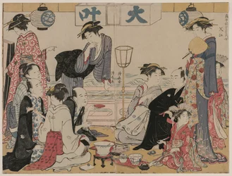 Entertainment on a Balcony by the Water at Nakasu, 1783