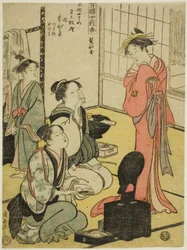 Hairdressing Room (Kamibeya), from the Series 
