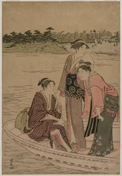 Passengers in a Ferry Boat on the Sumida River, 1784