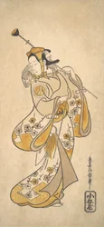 Ichikawa Monnosuke as a Sarumawashi or Monkey Showman