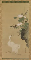 Egrets and Cotton Roses, mid- to late 17th century