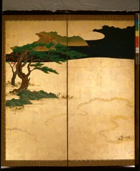 Six-Fold Screen Depicting Tales of Ise