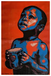 Hopeful Child With Mug