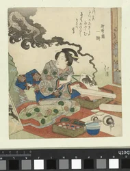 Dragon Rising from a Fan
