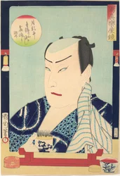Sawamura Tosshō II (1838-86), from the series Mirror of Photographs Backstage (Shashin gakuya kagami - Sawamura Tosshō nisei)