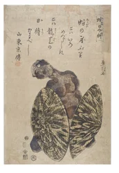 Imitating an Arkshell - Man flanked by two hats