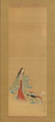 The Third Princess with her Cat, from the New Herbs I Wakana I