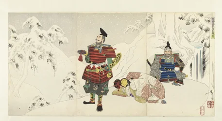 Parting of Yoshitsune and Shizuka Gozen in the Yoshino Mountains, 1892