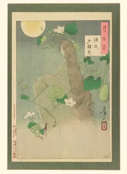 Yugao Chapter from the Tale of Genji: #29 of One Hundred Aspects of the Moon