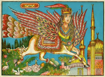 Al-Bourak (Al Bourak) (Buraq, Bouraq, Burak), winged horse with a woman