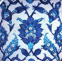 Isnik tile with floral design