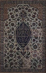 Panel of Tiles with Tchi Cloud Pattern Surrounding a Central Motif of a Wild Rose Bush, from the Exterior of the Entrance Porch to the Mausoleum of Salim II, Osmanli Sultan of Turkey, Designed by the Architect Sinan, in the Precinct of Haghia Sophia, Iznik