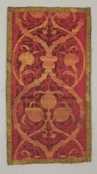 Panel: velvet with voided design