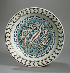 Stone-paste plate, Iznik, Turkey