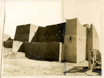 Large keep (qasr) of Monastery of St Simeon, Aswan, Egypt