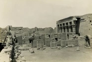 Ruins of Coptic Church near Hathor Temple, Dendera, Egypt