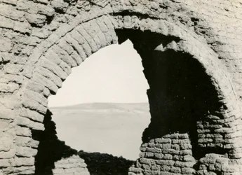 Ruins of Church in Desert, Detail of Pendentive for Dome, Adindan, Egypt