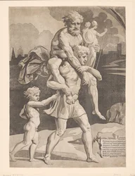 Aeneas Flees with His Family from Troy