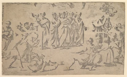 The Death of Ananias Surrounded by Apostles
