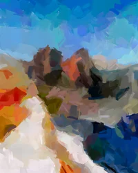 Colorful Mountain Landscape