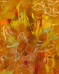 Golden Botanical Abstract