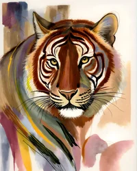 Tiger Gaze: The Untamed Aura