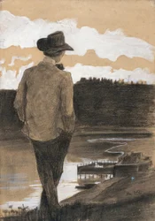 Young Man on a Riverbank