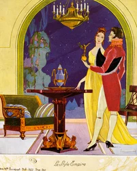 Empire style scene, theatrical setting