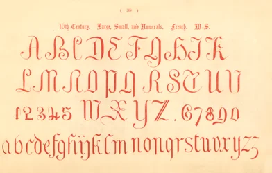 16th Century. Large, Small and Numerals. French. MS., 1862