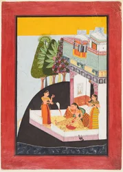 A Disconsolate Lady on a Terrace with Attendants, c. 1730