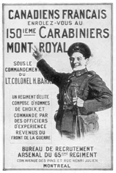 A French Canadian Army Recruitment Poster