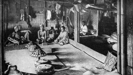 A Kalimantan Native Long House, Borneo