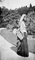A Nepalese woman with her child