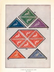 A Page of Triangular Capes Nos. 20-25, c1943
