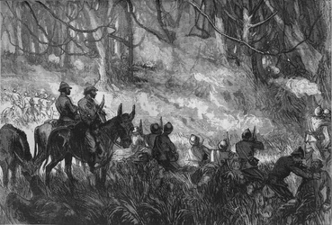 A Skirmish in the Forest, c1880