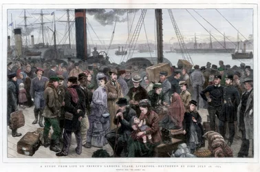 A Study from Life on Princes Landing Stage, Liverpool