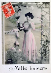 A Thousand Kisses, French Postcard, c. 1900