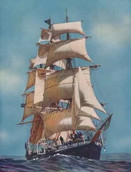 A Training Ship for Fifty-Two Years, the Joseph Conrad is now registered as a yacht, 1937