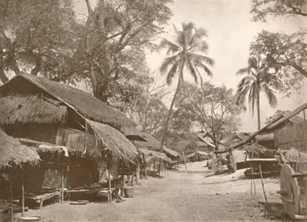 A Typical Burmese Village Scene
