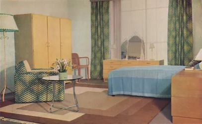 A bedroom designed by Miss P. E. Humphries