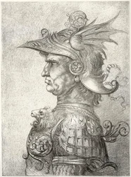 A Bust of a Warrior in Profile