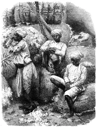 A Cotton Market in Bombay, India