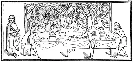 A king at dinner