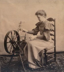 A Lady at a Spinning Wheel