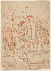 A Leaf from a Baramasa Series: The Month Jyestha May-June, Krishna Watches the Gopis