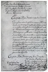 A letter from the Dutch East India Company to Willem Adriaan van der Stel, 18th century