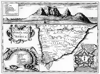 A map of the Cape of Good Hope, South Africa