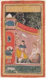 A page from a Ragamala series: Ramakali Ragini of Hindol Raga